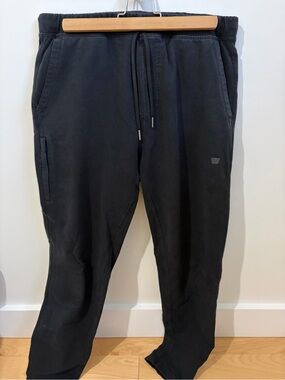 Mack Weldon Black Jogger Sweatpants with Drawstring